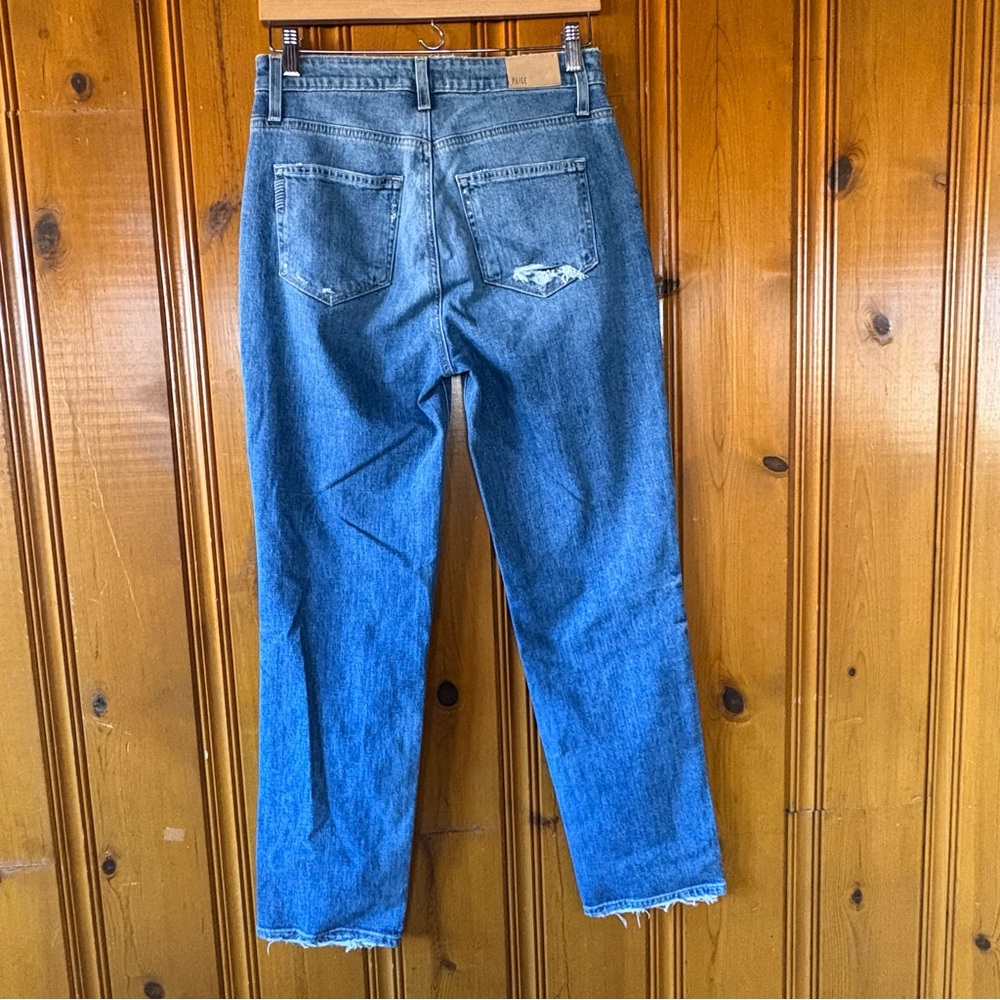 Paige Denim Stella Straight Jean Wash: Rock On Sz 28 Distressed Denim - Picture 5 of 12